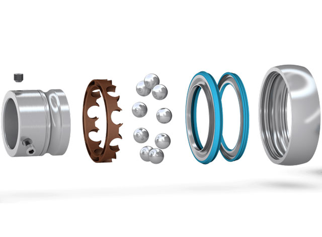 stainless steel or zinc coated insert bearings